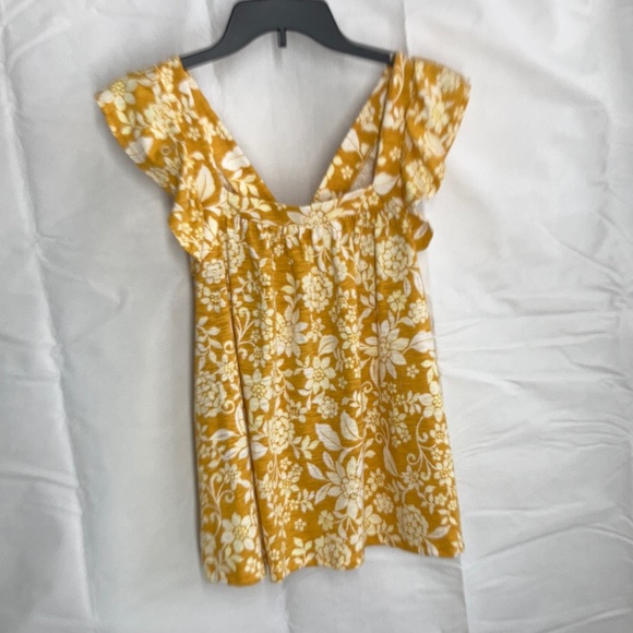 Relist7/20 LC Lauren conrad floral print ruffle sleeve tank top XS - Picture 3 of 17